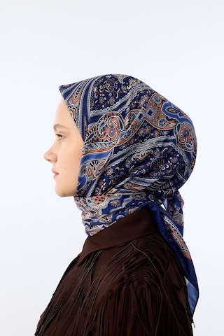 Mirsoy Scarf Zümra Desen Eşarp Lacivert