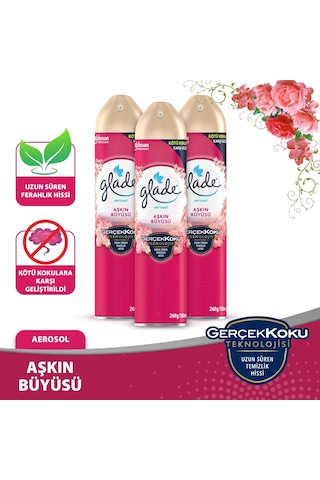 Glade Aerosol Oda Kokusu Aşkın Büyüsü 3'lü Set