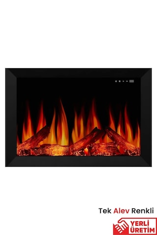 Magel 80 Elektrikli Şömine - Isıtıcısız, Metal Çerçeveli, Tek Ren