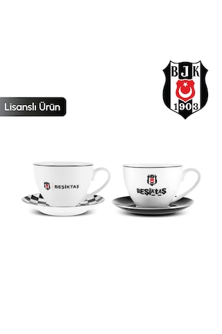 Karaca x Beşiktaş Lisanslı 2 Kişilik Çay Fincan Takımı 220 ml -