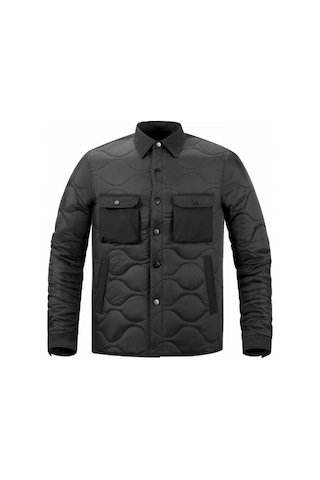 Yeni Büyük Cepli Sıcak Pamuklu Ceket Siyah