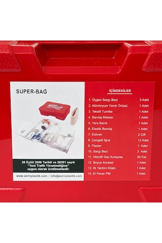 Super-bag Asr-5014 İlk Yardım Seti Küçük Fırst Aıd Kıt Plastik Çantalı
