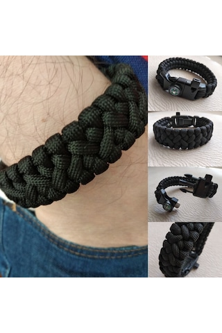 Paracord Survival Tarz Bileklik Çok Renkli