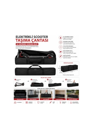 Elektrikli Scooter Taşıma Çantası Fermuarlı Suya Dayanıklı Katlanabilir Scooter Koruma Ve Saklama Kılıfı Diğer