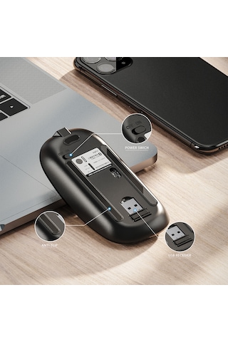 Inphıc M1pro Ultra İnce Sessiz Bluetooth Mouse