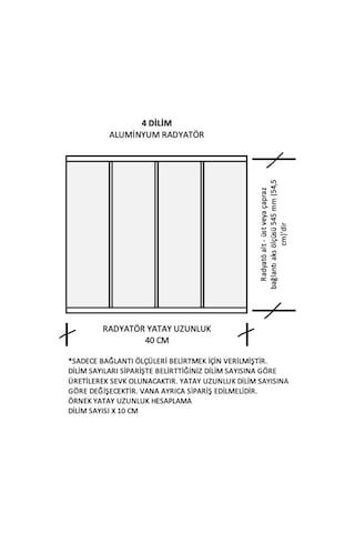 Alüminyum Panel Radyatör Ekol 600x400 Ral 9010 Beyaz