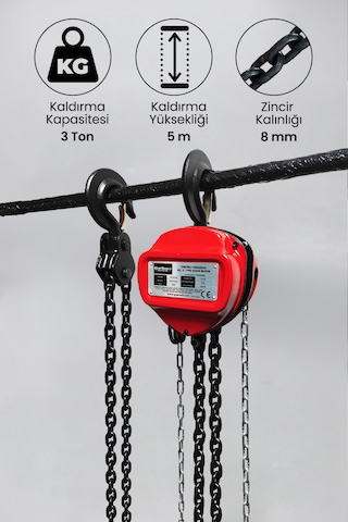 Gaptools Zincirli Caraskallar 3ton 5metre