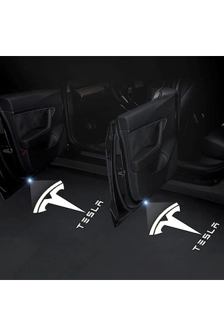 Autogp Tesla Model Y Kapı Altı Işık Lazer Led Logo Hoşgeldin Aydınlatması
