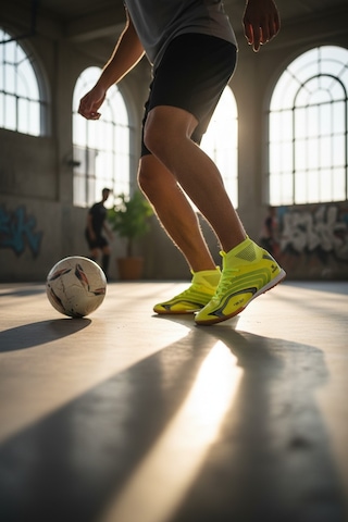 Walked Sarı Çoraplı 435 Halısaha Krampon Futbol Ayakkabısı Sarı