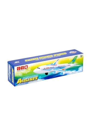 Pilli Işıklı Sesli A380 Çarp-Dön Uçak
