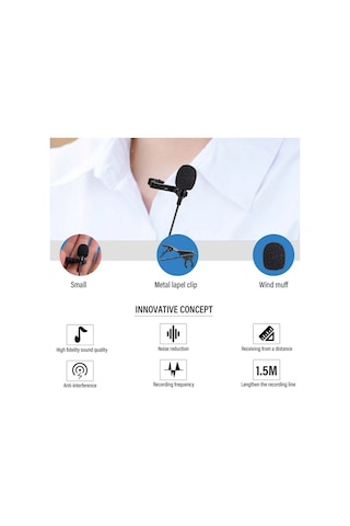 Reedark Mini Usb-c Mikrofon - Gürültü Önleyici, Kablolu, Kıyafet Klipsli, Yüksek Kalite 112 Karakter