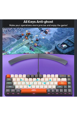 İmıce Gk-690 Type-c Kablosuz Mekanik Klavye Kırmızı