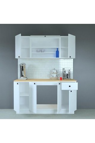Mobilique Ahşap Mdf Tezgahlı Hazır Mutfak 160 CM 600-00-192