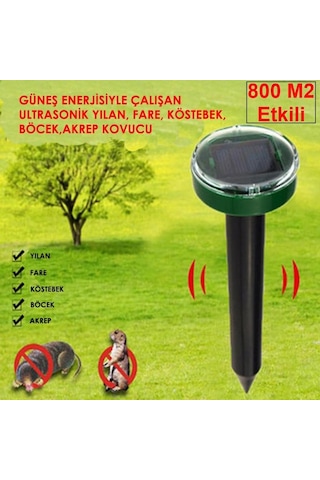 Güneş Enerjili Yılan Akrep Köstebek Böcek Kovucu 800 M2 Pilsiz