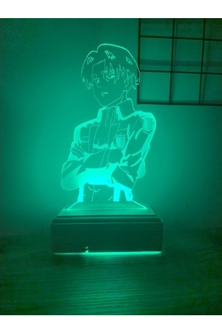 Titan Captain Levi Ackerman 3D Gece Lambası