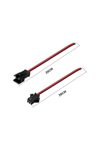 25 Adet 2 Pin Sm Jst 2p Kablolu Konnektor Dişi Erkek Takım 20cm