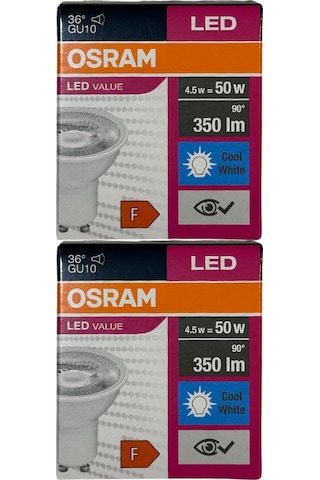 Osram 4.5w 50w 4000k Günışığı Gu10 Duylu Par16 Led Spot 2 Adet