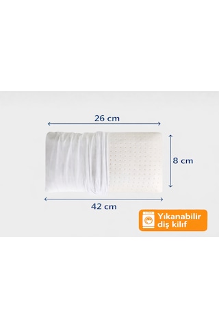 Tago Home Air Comfort Ortopedik Visco Bebek Yastığı 42x26x8 Cm Beyaz