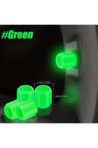 Citroen C-elysee İle Uyumlu Logolu Yeşil Fosforlu Gece Parlayan Sibop Kapağı