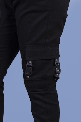 Toontoy Kids Toontoy Erkek Çocuk Beli Lastikli Kargo Cepli Jogger Pantolon Siyah