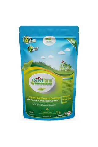 Ekosol Farm 1 L Sıvı Solucan Gübresi + 1.5 KG Hobi Katı Gübre