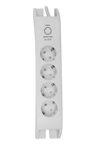 S-Link SPG3040 3G1.5mm2 900J 4'lü Akım Korumalı Priz 2 Metre Beyaz