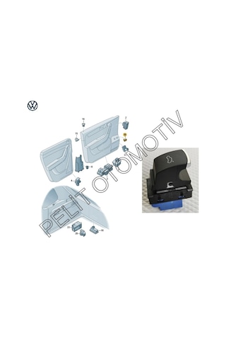 Passat B7 2011-2015 Bagaj Kapak Açma Düğmesi 3aa959831