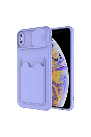 Apple Uyumlu iPhone XS Max 6.5 Kılıf Zore Kartix Kartlık Bölmeli Kılıf