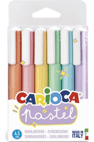Carioca Pastel Renkler Işaretleme Kalemi 6'Lı