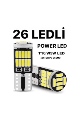 Honda Cıvıc Fd6 Led Plaka Lambası Aydınlatma Ampulü T10 26 Led T10 Beyaz Ampul 2 Adet