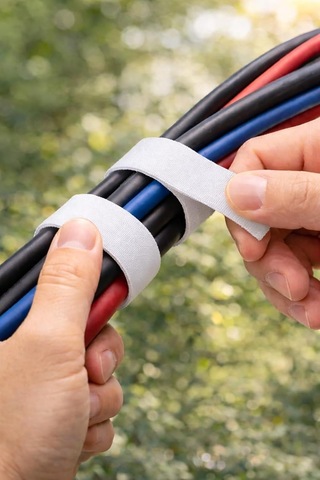 5 Metre X 1 Cm Beyaz Cırt Cırt Sabitleyici Bilgisayar Ev Kablo Tutucu Düzenleyici Toparlayıcı Diğer