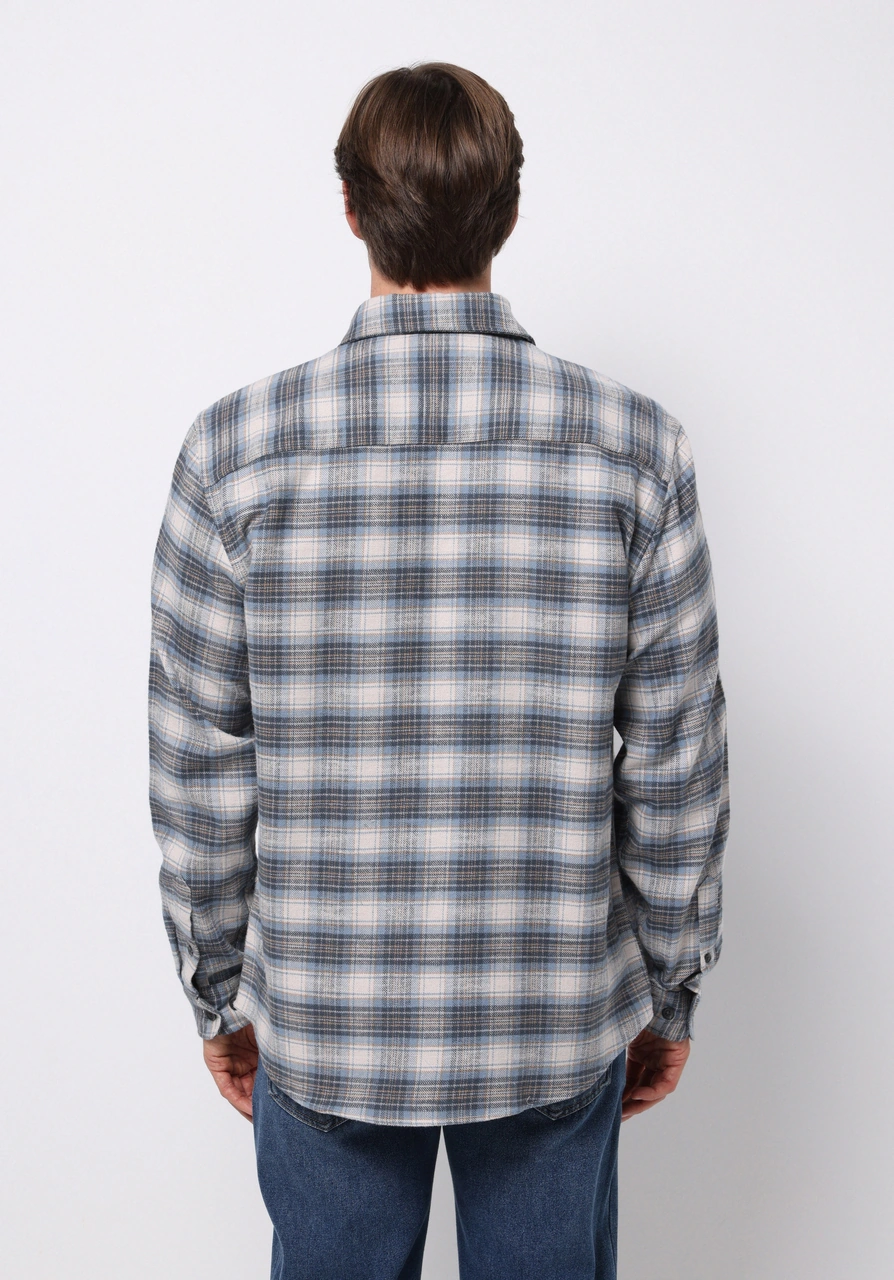 Colin's Colins Regular Fit Shirt Neck Ekoseli Erkek Mavi Uzun Kol Gömlek Cl1076720 Q1.v1 Ble Mavi