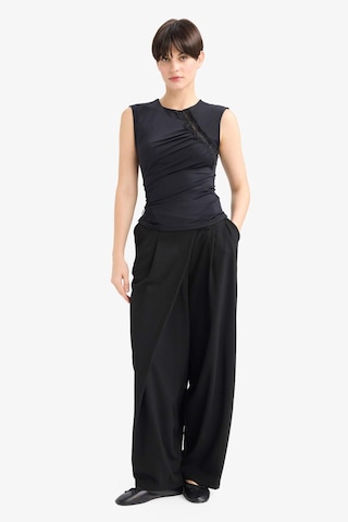 Defacto Slim Fit Dar Kesim Bisiklet Yaka Dantel Detaylı Kolsuz Bluz G4116ax25aubk81 Siyah-bk81