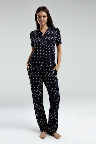 Arnetta Kadın Lacivert Gömlek Pijama Lacivert