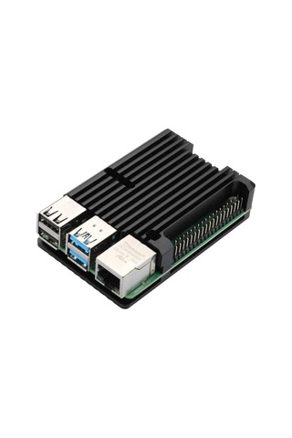 Robotistan Raspberry Pi 4 Alüminyum Muhafaza Kutusu - Siyah