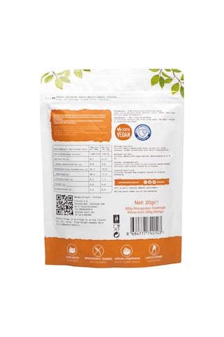 Fruvivo 2'li Freeze Dry Paket - 2 Adet Mango - Dondurularak Kurutulmuş Meyve Cipsi Şeker İlavesiz %100 Doğal Vegan 40 G