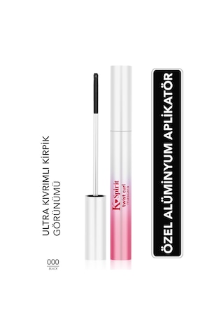 Flormar K-spirit Twist Curl Metal Fırçalı Kirpik Kıvırıcı Maskara 000 Black