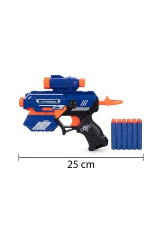 Lazerli Hedef Nişancı Tabancası 10 Sünger Mermili 27 Metre Menzil Aksiyon Oyuncak
