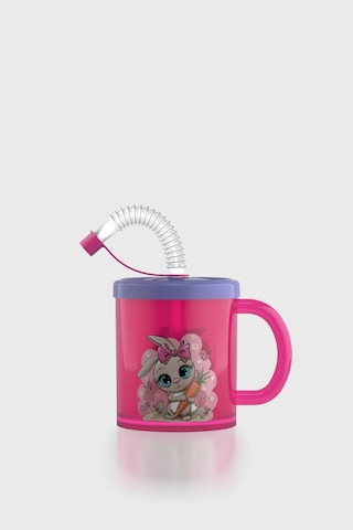 Renga Ruby Tavşan Desenli 210 Ml Pipetli Kulplu Pp Bebek Bardağı 142026 Pembe-mor Pembe
