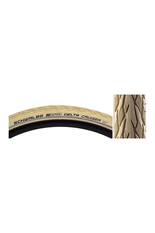 Schwalbe Delta Cruiser 700x38b/40-635/28x2-1/2 Zırhlı Telli Dış Lastik Krem