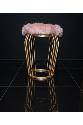 Wersace Gold Pembe Peluş Puf Wersace Gold Pembe Peluş Puf