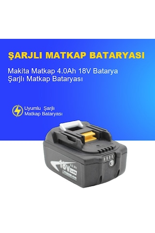 Makita Matkap 4.0ah 18v Batarya Uyumlu Uzun Ömürlü, Yüksek Performans Pil