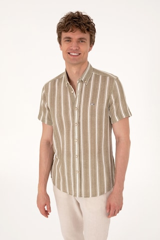 U.s. Polo Assn. Erkek Haki Gömlek Kısa Kollu 50306329-vr027 Haki