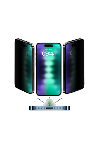 Buff Apple iPhone 15 Plus Uyumlu 5d Privacy Ekran Koruyucu