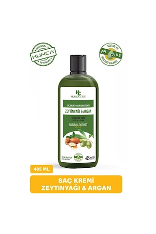 Hunca Care Zeytinyağlı Ve Argan Yağlı Dökülme Karşıtı Saç Bakım Seti Şampuan 485 ML + Saç Kremi 485 ML