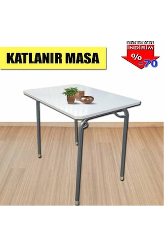 Depolife 60X80 Cm Mutfak Yemek Ders Çalışma Masası Katlanır Ayaklı Depolif