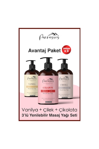 Parnassos Çilek Özlü Vanilyalı Ve Çikolata Aroma Aromaterapi Masa