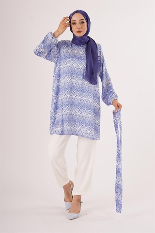 Fatma Sezen Çini Desen Tunik Çok Renkli