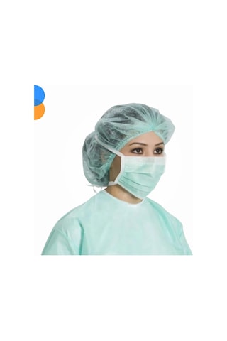 Bağcıklı 3 Katlı Cerrahi Maske 100'lü - 1 Kutu