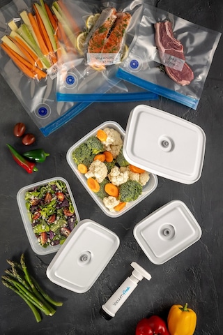 Vienev Vacuumfresh 13 Parça VakuMLu Gıda Saklama Ve VakuMLu Poşet Seti Beyaz